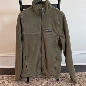 Columbia Sage Green Full-Zip Fleece Jacket